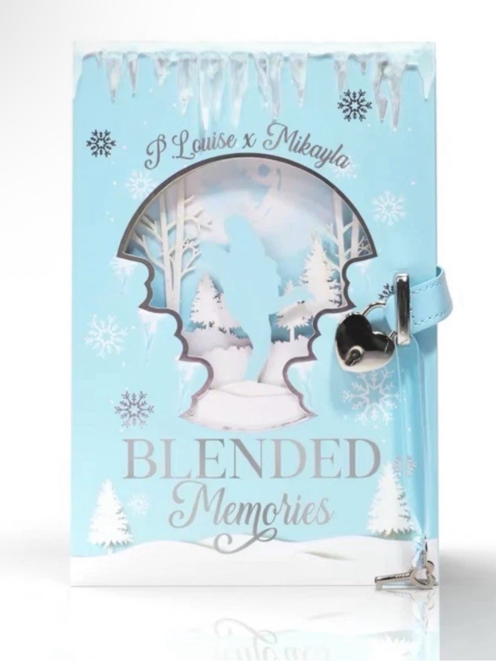P. Louise. Blended Memories Brush set. Blue Locking Journal with Heart Charm.NEW